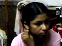 Indian Girl Getting Boobs Massged,sucking With Her