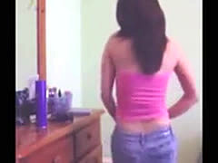 College Girl Strips And Dances