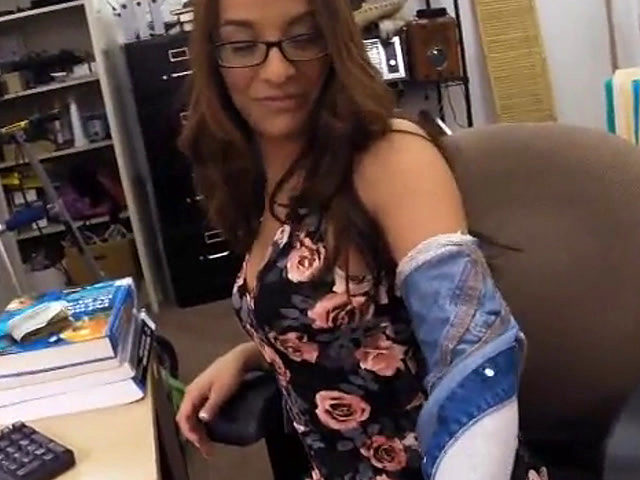 College Student Sucking Dick In Back Office Of Pawn Shop