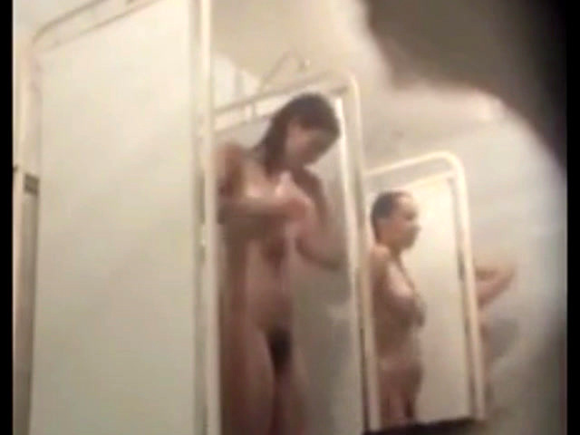 Hairy Amateur cuties spied in public shower