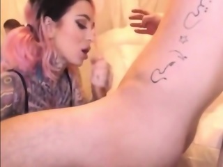 Amateur Sex Tattooed Covered Busty Sluts Pleasing A Big Cock