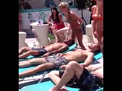 Cfnm Magaluf Pool Party Sun Screen Spread Competit