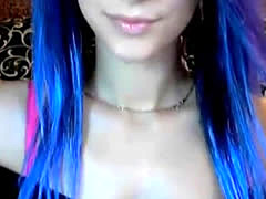 Webcam Blue Hair Emo Teen Cam 1