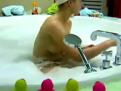 Big Brother Hot Blonde Teen Girl Bathtub Shave