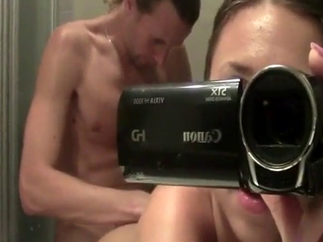 Couple make their first sex tape in a hotel bathroom