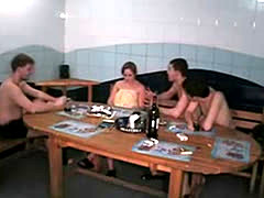 Hidden camera in sauna sex orgy