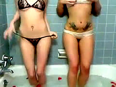 Two Petite Teens In The Bathtub