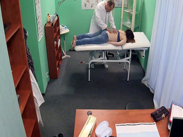 Doctor fucks teen patient after back massage