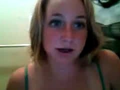 Shy Blone Chattimg On Webcam