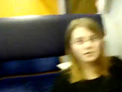Young 19yo Teen Masturbating On Train