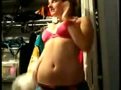 Blonde And Horny Amateur Plays In The Closet