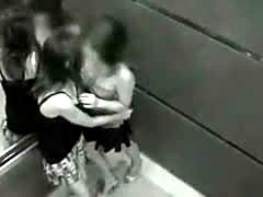 Lesbians Caught On Cam In The Elevator