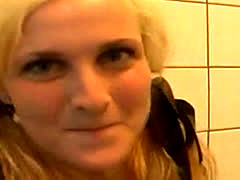 Danish Slut Cocksucking In Public Restroom